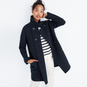 Madewell Double-Breasted City Grid Coat NEW